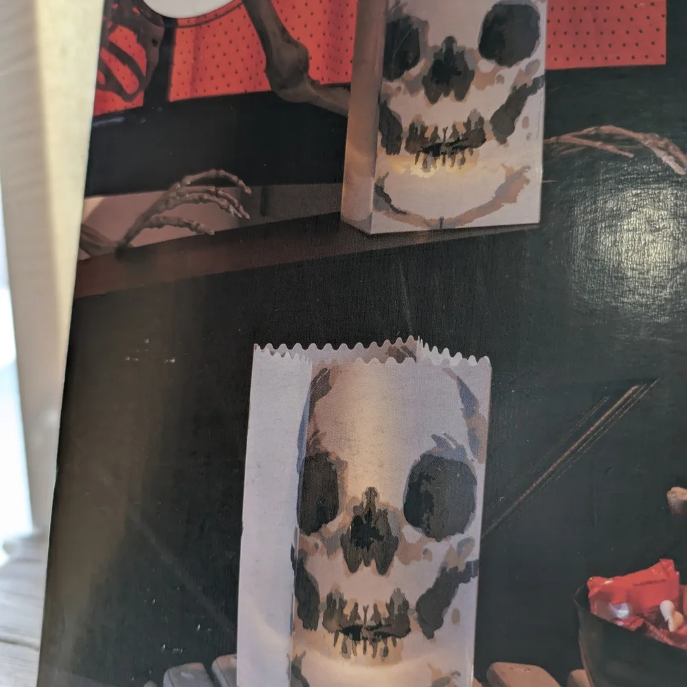 Target Black Skull Luminaries W/Led Tea lights 2 Sets Of 4 Lights